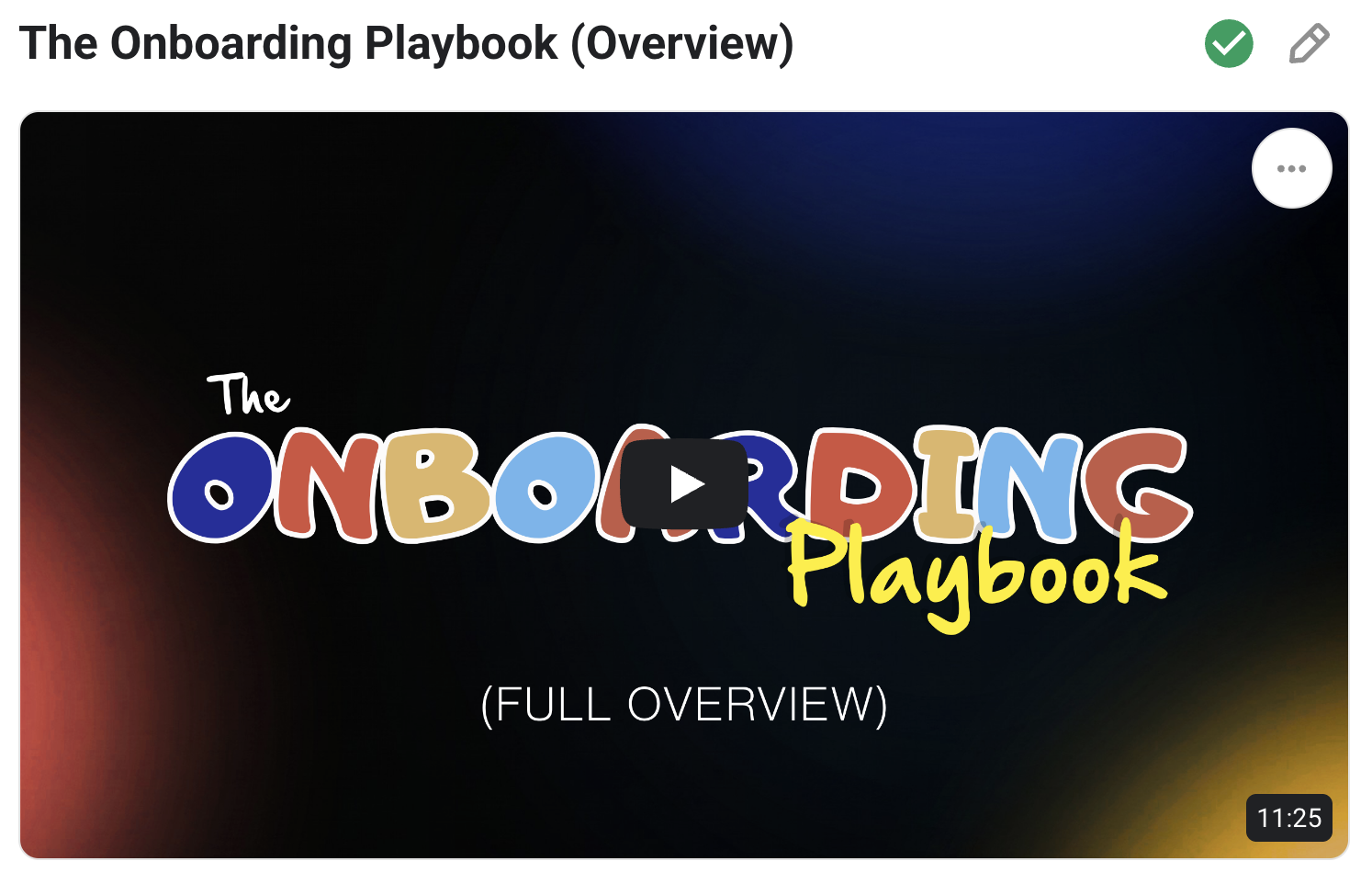 The Onboarding Playbook